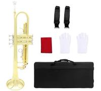 Trumpet Trumpet Bb B Key Brass Multi Color Classic Material Professional Instrument With Accessories(Gold trumpet)