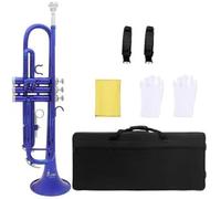 Trumpet Trumpet Bb B Key Brass Multi Color Classic Material Professional Instrument With Accessories(Blue trumpet)