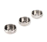 Trumpet Valve Caps, 3Pcs Trumpet Valve Cap Trumpet Valve Guard Metal Silver Screw Piston Trumpet Accessories for Trumpet Replacement (Bottom Cover OE: 5615Q0)