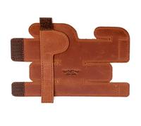 Trumpet Valve Guard XL Genuine Leather Protection Trumpet Valve Cover Valve Wrap (Light Brown)