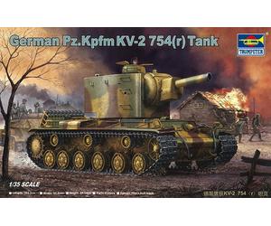 Trumpeter 00367 - 1:35 German Pz.Kpfwg. KV-2 754 - New