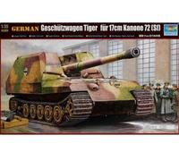 German Tiger Tank Carro Armato 17cm K72 Plastic Kit 1:35 Model