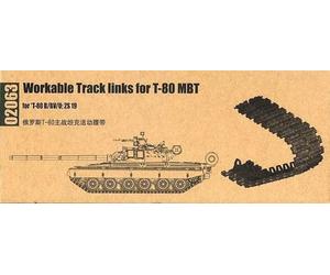 Trumpeter 02063 1:35th scale Workable Track Links for T-80 MBT for T-80 B/BV/U;