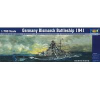 German Bismarck Battleship 1941 1:700 Plastic Model Kit 05711 TRUMPETER