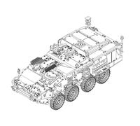 Trumpeter 07428 1/72 M1133 Stryker MEV Military Vehicle Model Kit New