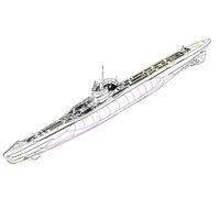 Trumpeter German U-Boat Model Kit DKM Type VII-C 1/144