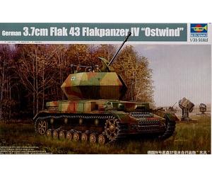 Trumpeter 1/35 German 3.7cm FlaK 43 Flakpanzer IV # 01520 - Plastic Model Kit