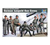 Trumpeter - Plastic Model Kit - 1:35 German Leopold Gun Crew (00406) - 8 Figures - New