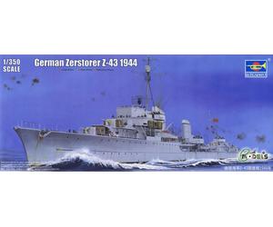 Trumpeter 1/350 German Zerstorer Z-43 1944 # 05323 - Plastic Model Kit