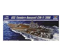Uss Theodore Roosevelt CVN-71 2006 Ship Aircraft Carrier Plastic Kit 1:700 5754
