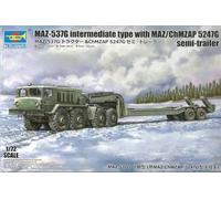 Trumpeter 1/72 (20mm) MAZ-537G & MAZ/ChMZAP-5247G Semi Trailer