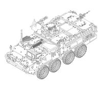 1:72 TRUMPETER KIT M1127 Stryker Reconnaissance Vehicle (Rv) TR07422 Model