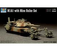 Trumpeter Plastic Model Kit M1A1 Abrams 1:72 with Mine Roller Set - 07278