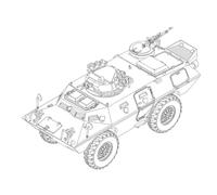 Trumpeter 07440 1/72 M706 Commando Armored Car Retrofit Model (Combat Vehicle)