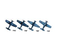 Trumpeter 3418 US Navy Aviation Set WWII (qty 46) 1:700 Model Kit