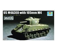 Trumpeter 07168 1/72 US M4A3E8 with 105mm M4 Tank Military Assembly Model Kit