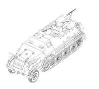 1:72 TRUMPETER KIT Sd.Kfz.8 Gepanzerte 12T TR07404 Model