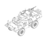 Trumpeter 7442 US Army LAV-150 APC w/ 90mm Mecar Gun 1:72 Model Kit