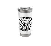 Trumpeter Boy Trumpet Player Marching Band Stainless Steel Insulated Tumbler