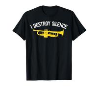 Trumpeter Jazz Marching Band I Destroy Silence Trumpet T-Shirt