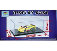 Trumpeter 232 x 120 x 86mm Crystal Clear Stackable Display Case Black Base