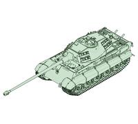 Trumpeter TRU07161 German King Tiger(Porsche Turret) w.105mm kWh L/6 (US IMPORT)