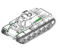Trumpeter Plastic Model Kit 1:35 KV-1 1942 Simplified Turret Tank with Tank Crew 09597