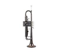 Trumpets B Flat Trumpet Musical Instrument Black Nickel Surface Three-tone Trumpet Hand-carved Beginner Trumpet Instrument