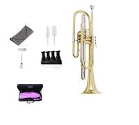 Trumpets Bass Trumpet B Flat Lacquered Gold Tube Cupronickel Diaphonic Wind Instrument Trumpet Instrument