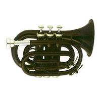 Trumpets Black Brass Body Cupronickel Valves Tone Bb Pocket Trumpet Trumpet Instrument
