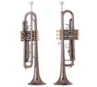 Trumpets Black Nickel Trumpet Standard B Flat Trumpet For Student Beginner Intermediate Bb Trumpet With Case Gloves 7C Mouthpiece Trumpet Instrument