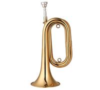 Trumpets Brass Bugle Call Gold-Plated Trumpet Cavalry Horn With Mouthpiece Carrying Bag Musical Instrument For Beginner Band Play Trumpet Instrument