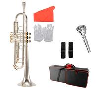 Trumpets Copper Tube B Flat Trumpet Silver-plated Three-tone Trumpet Trumpet Instrument