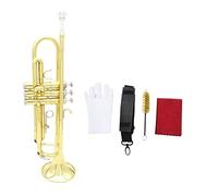 Trumpets Exquisite Bb B Flat Trumpet Brass Trumpet With Mouthpiece Cleaning Brush Cloth Gloves Strap Trumpet Instrument (Color : 1)