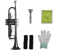 Trumpets for Beginner New Black Nickel-plated Black Standard Trumpet Body Tuning Flower B-tune Trumpet Beginner Adult Performance Test Trumpets