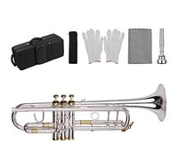 Trumpets for Beginner Prefessional Bb Trumpet Brass Silver Plated Surface With Mouthpiece Carry Bag Gloves Trumpet Instrument Trumpets