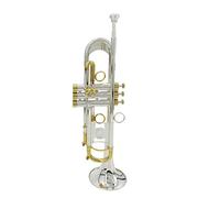 Trumpets for Beginner Two-color Trumpet Standard Silver-plated Trumpet B Flat Brass Trumpet Musical Instrument Beginner Playing Trumpets
