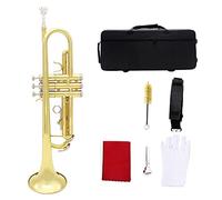Trumpets Golden Trumpet Bb B Flat Brass Instrument Phosphor Copper Horn With Box Strap Mouthpiece Musical Instrument Trumpet Instrument