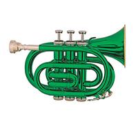 Trumpets Green Color Tone Bb Pocket Trumpet Trumpet Instrument