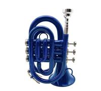 trumpets Mini B flat trumpet instrument suitable for professional performance(Blue)