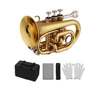 Trumpets Musical Trumpet Bb B Flat Brass Exquisite Durable Trompete Musical Instrument With Mouthpiece Gloves Strap Case Trumpet Instrument (Color : Type B)
