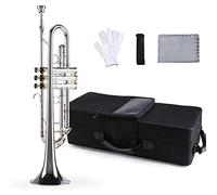 Trumpets Prefessional Bb Trumpet Brass Material Silver-Plated Surface Beautiful Shell Buttons Wind Instrument Trumpet Instrument