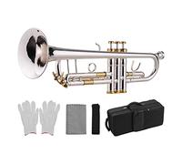Trumpets Prefessional Bb Trumpet Brass Material Silver Plated Surface Wind Instrument With Mouthpiece Bag Gloves Cleaning Cloth Trumpet Instrument