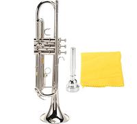 Trumpets Professional Trumpet With Mouthpiece Bb Trumpet Exquisite Brass Trumpet With Silver Plated Mouthpiece Durable For Beginners Trumpet Instrument