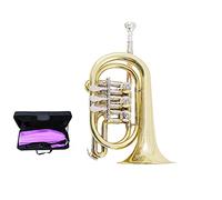 Trumpets Small Flat Key Cornet Bb Flat Brass Gold Three-button Rotary Valve Trumpet Instrument