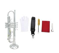 Trumpets Standard Bb Brass Trumpet With Hard Case Straps Mouthpiece Gloves Cleaning Cloth For Students Beginners Trumpet Instrument (Color : 10)