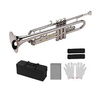 Trumpets Standard Bb Trumpet Brass Material Nickle Plated Wind Instrument With Mouthpiece Carry Bag Gloves Cleaning Cloth Trumpet Instrument