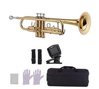 Trumpets Standard Bb Trumpet Brass Trumpet Wind Instrument With Mouthpiece Carry Bag Gloves Cleaning Cloth Tuner Trumpet Instrument
