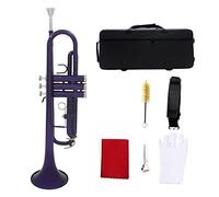 Trumpets Trumpet Bb B Flat Trompeta Professional Brass Instrument Trumpet Instrument (Color : Purple)