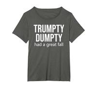 Trumpty Dumpty Shirt,Trump Trumpty Dumpty Had a Great Fall T-Shirt, Women's Plus, Asphalt Grey, 2X